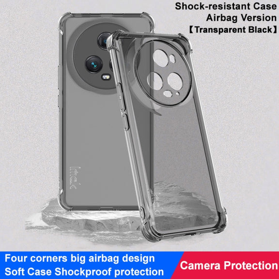 For Honor Magic5 Pro imak Shockproof Airbag TPU Phone Case(Transparent Black)
