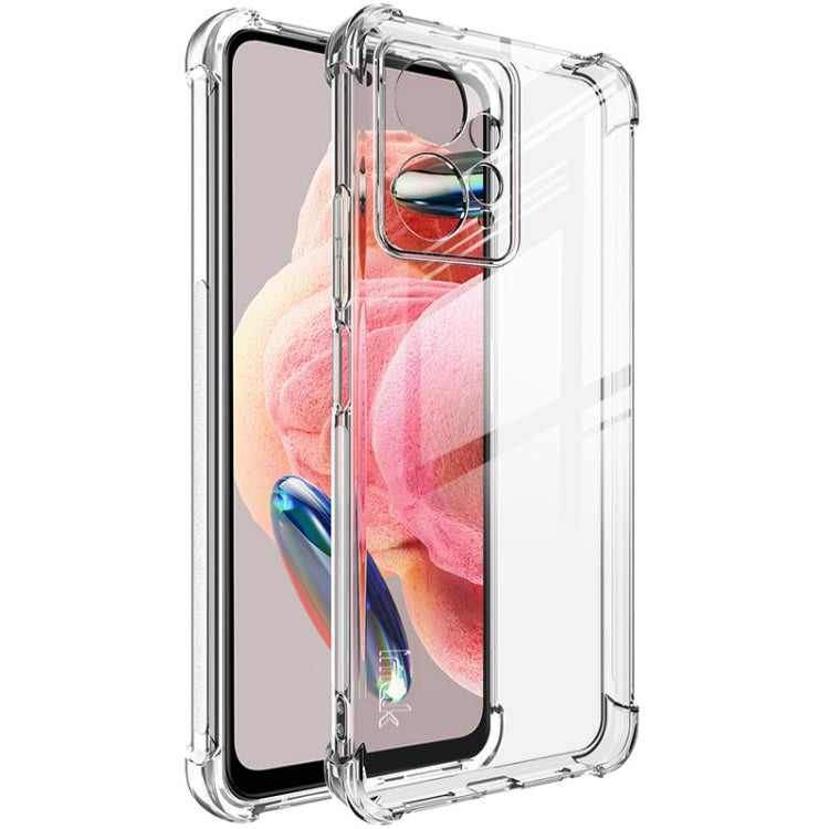 For Xiaomi Redmi Note 12 4G Global imak Shockproof Airbag TPU Phone Case(Transparent)