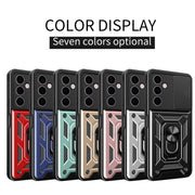 For Samsung Galaxy A24 4G Sliding Camera Cover Design TPU+PC Phone Case(Red)