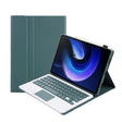 For Xiaomi Pad 6 / Pad 6 Pro A0N7-A Lambskin Texture Ultra-thin Bluetooth Keyboard Leather Case with Touchpad(Dark Green) - free shipping - PMC TechLife - Order now!