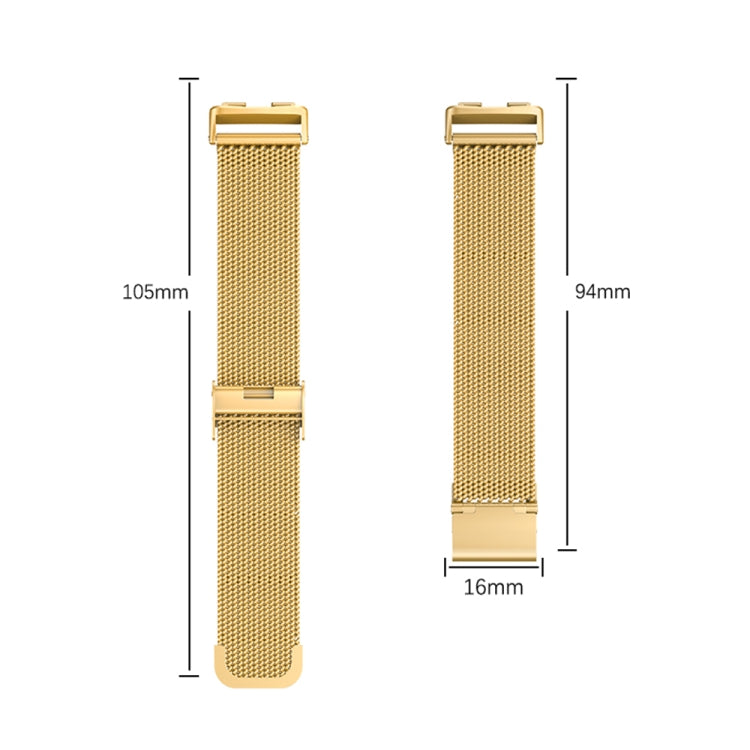 For Huawei Band 8 16mm Milan Stainless Steel Metal Mesh Watch Band(Rose Gold)