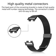 For Huawei Band 8 16mm Milan Stainless Steel Metal Mesh Watch Band(Black)
