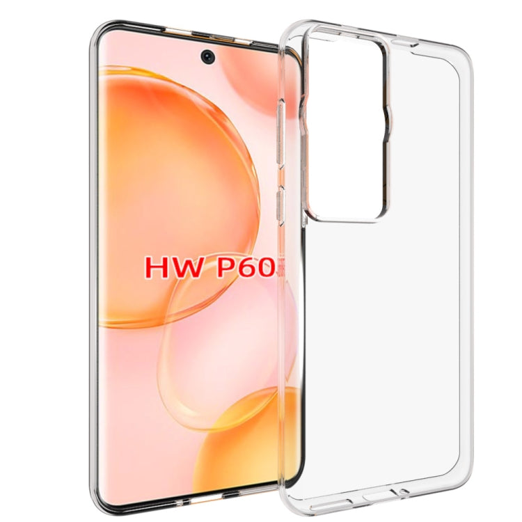 For Huawei P60 / P60 Pro Water-resistant Texture TPU Phone Case(Transparent)