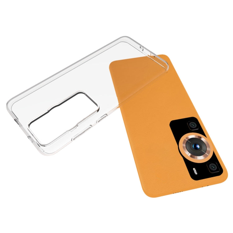 For Huawei P60 / P60 Pro Water-resistant Texture TPU Phone Case(Transparent)
