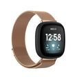 For Fitbit Versa 4 Milanese Magnetic Metal Weave Watchband, Small Size(Rose Gold) - Watch Bands by PMC TechLife | Online Shopping South Africa | PMC TechLife