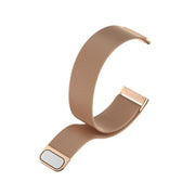 For Fitbit Versa 4 Milanese Magnetic Metal Weave Watchband, Small Size(Rose Gold)