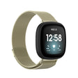 For Fitbit Versa 4 Milanese Magnetic Metal Weave Watchband, Small Size(Official Gold) -  by PMC TechLife | Online Shopping South Africa | PMC TechLife