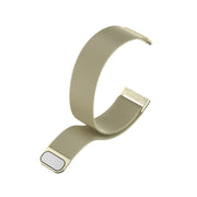 For Fitbit Versa 4 Milanese Magnetic Metal Weave Watchband, Small Size(Official Gold)