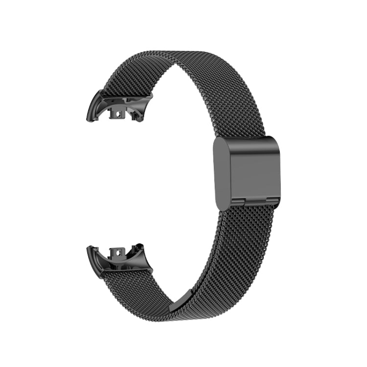 For Xiaomi Mi Band 8 Milanese Buckle Metal Watch Band(Black)