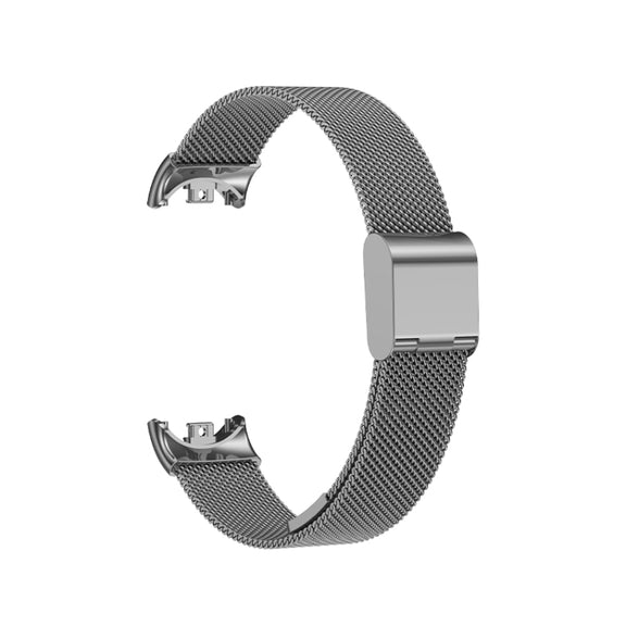 For Xiaomi Mi Band 8 Milanese Buckle Metal Watch Band(Grey)