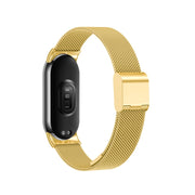 For Xiaomi Mi Band 8 Milanese Buckle Metal Watch Band(Gold)