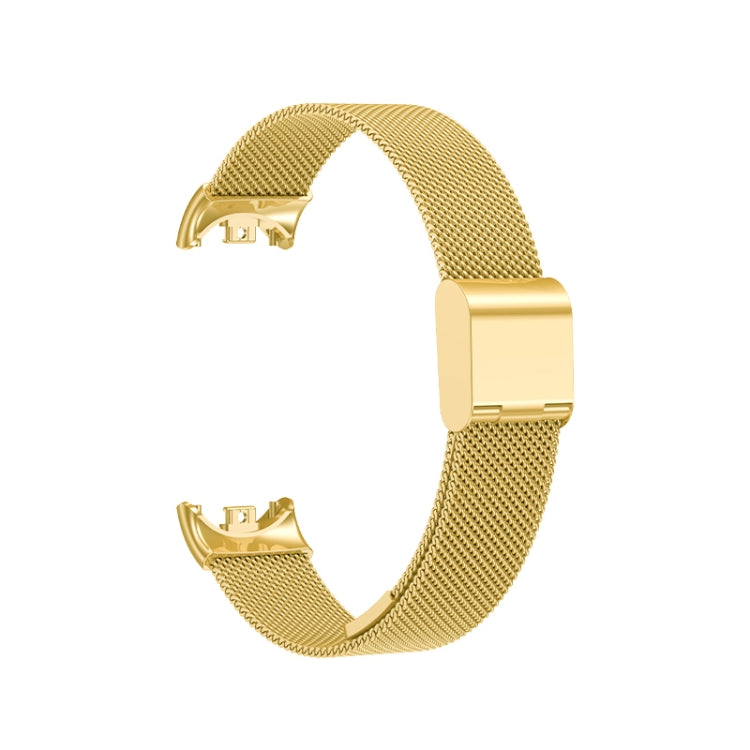 For Xiaomi Mi Band 8 Milanese Buckle Metal Watch Band(Gold)