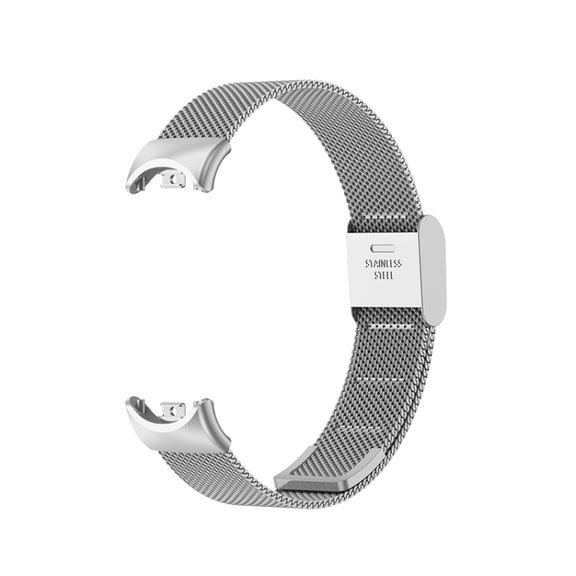 For Xiaomi Mi Band 8 Milanese Buckle Metal Watch Band(Silver)