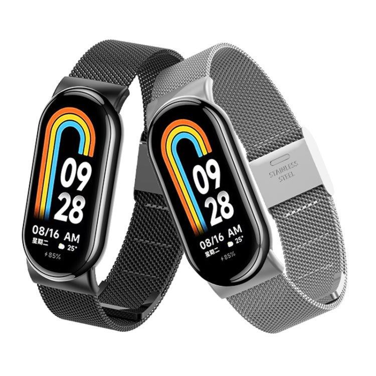 For Xiaomi Mi Band 8 Milanese Buckle Metal Watch Band(Colorful)