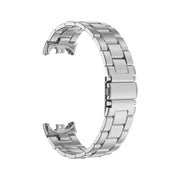 For Xiaomi Mi Band 8 Milanese Three-bead Metal Watch Band(Silver)