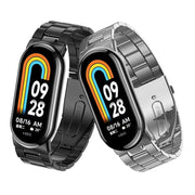 For Xiaomi Mi Band 8 Milanese Three-bead Metal Watch Band(Silver)