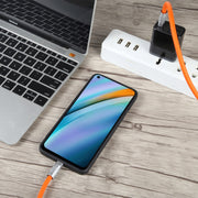 Mech Series 120W USB-C / Type-C to USB-C / Type-C Metal Plug Silicone Fast Charging Data Cable, Length: 1.2m(Orange)