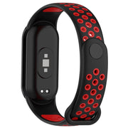 For Xiaomi Mi Band 8 Sports Two Color Silicone Watch Band(Black Red)