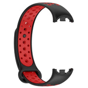 For Xiaomi Mi Band 8 Sports Two Color Silicone Watch Band(Black Red)