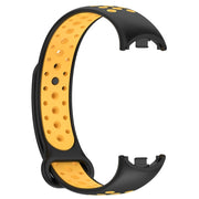 For Xiaomi Mi Band 8 Sports Two Color Silicone Watch Band(Black Yellow)