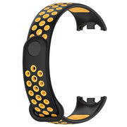 For Xiaomi Mi Band 8 Sports Two Color Silicone Watch Band(Black Yellow)