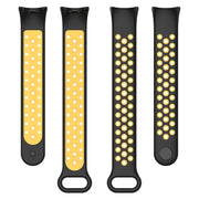 For Xiaomi Mi Band 8 Sports Two Color Silicone Watch Band(Black Yellow)