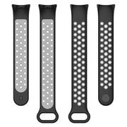 For Xiaomi Mi Band 8 Sports Two Color Silicone Watch Band(Black Grey)