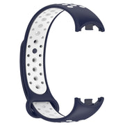 For Xiaomi Mi Band 8 Sports Two Color Silicone Watch Band(Midnight Blue White)