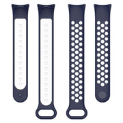 For Xiaomi Mi Band 8 Sports Two Color Silicone Watch Band(Midnight Blue White)