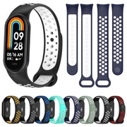 For Xiaomi Mi Band 8 Sports Two Color Silicone Watch Band(Black Grey)