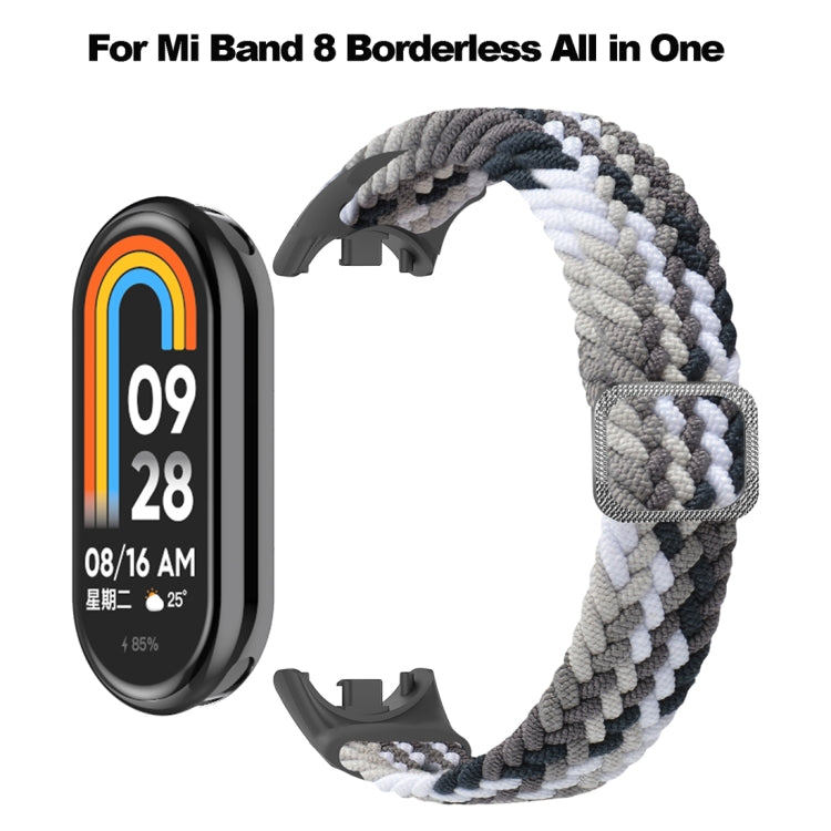 For Xiaomi Mi Band 8 Adjustable Nylon Braided Elasticity Watch Band(Colorful Denim)
