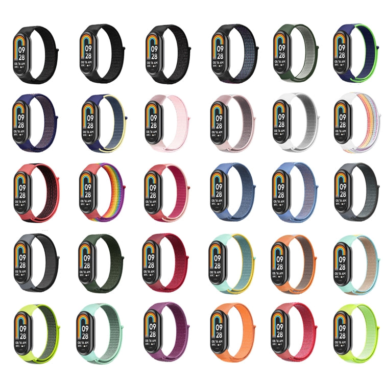 For Xiaomi Mi Band 8 Loop Nylon Replacement Watch Band(Pink)