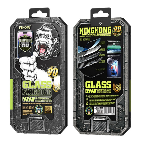 For iPhone 14 Plus WK WTP-066 King Kong Vacha 9D Curved HD Tempered Glass Film(Black)