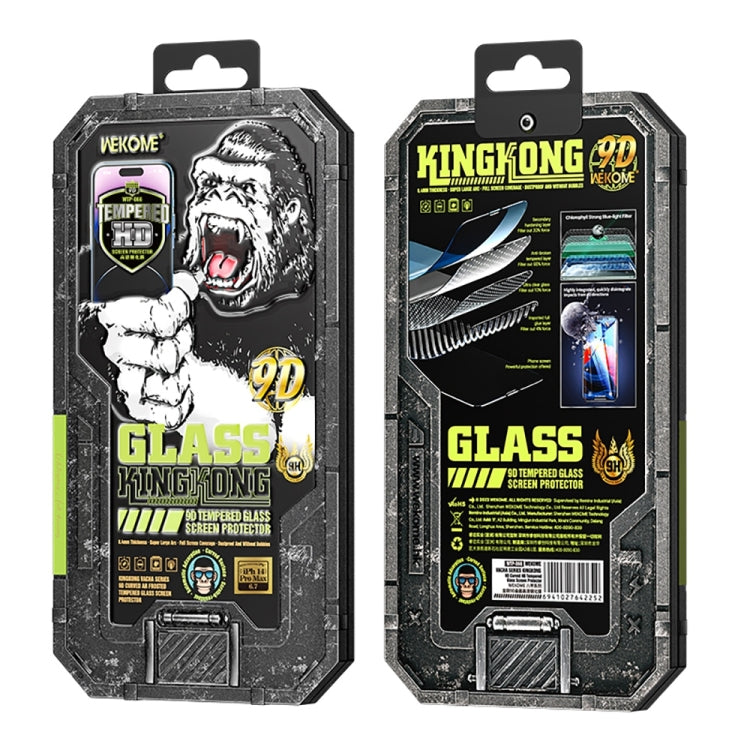 For iPhone 14 Plus WK WTP-066 King Kong Vacha 9D Curved HD Tempered Glass Film(Black)