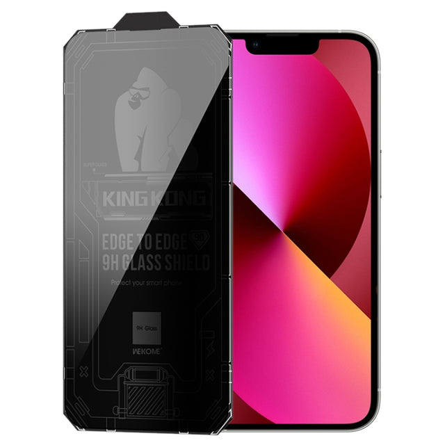 For iPhone 13 WK WTP-067 King Kong Vacha 9D Curved Privacy Tempered Glass Film(Black)