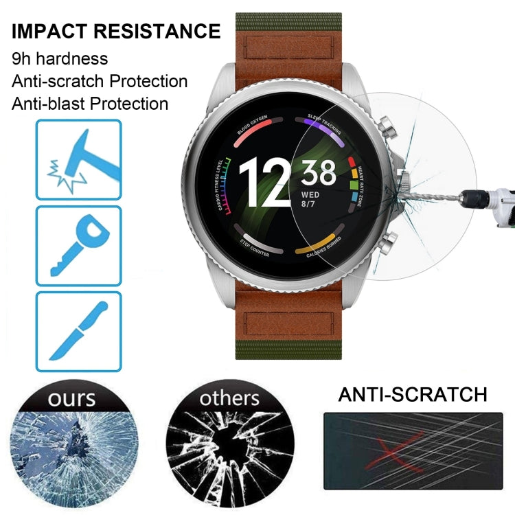 For Fossil Gen 6 42mm 10pcs 0.26mm 2.5D 9H Tempered Glass Film Watch Screen Protector