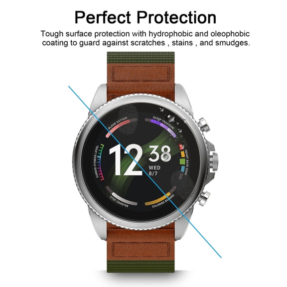 For Fossil Gen 6 42mm 10pcs 0.26mm 2.5D 9H Tempered Glass Film Watch Screen Protector