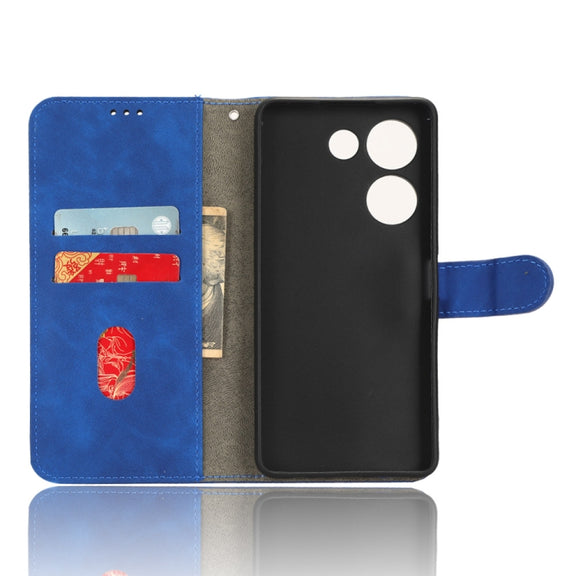 For TECNO Camon 20 Pro Skin Feel Magnetic Flip Leather Phone Case(Blue)