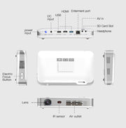 WOWOTO T9S TI DLP DMD 0.45 1280 x 800 4K 350ANSI RGB LED Smart Projector(EU Plug)