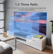 WOWOTO T9S TI DLP DMD 0.45 1280 x 800 4K 350ANSI RGB LED Smart Projector(EU Plug)