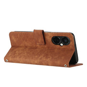 For OnePlus Nord CE 3/Nord CE 3 Lite/Nord N30 Skin Feel Stripe Pattern Leather Phone Case with Lanyard(Brown)