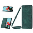 For Tecno Spark 10 Pro Skin Feel Stripe Pattern Leather Phone Case with Lanyard(Green) - free shipping - PMC TechLife - Order now!