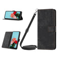 For Tecno Spark 10 Pro Skin Feel Stripe Pattern Leather Phone Case with Lanyard(Black) - free shipping - PMC TechLife - Order now!