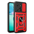 For Tecno Pop 7 Pro / Spark Go 2023 Sliding Camera Cover Design TPU+PC Protective Case(Red) - free shipping - PMC TechLife - Order now!