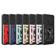 For Tecno Pop 7 Pro / Spark Go 2023 Sliding Camera Cover Design TPU+PC Protective Case(Red)