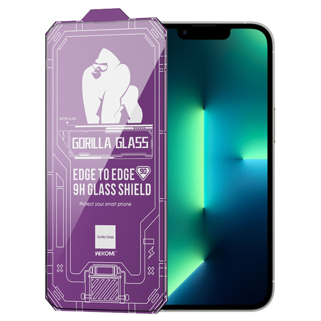 For iPhone 13 Pro Max WK WTP-068 King Kong Vacha Corning 9D Curved HD Tempered Glass Film(Black)