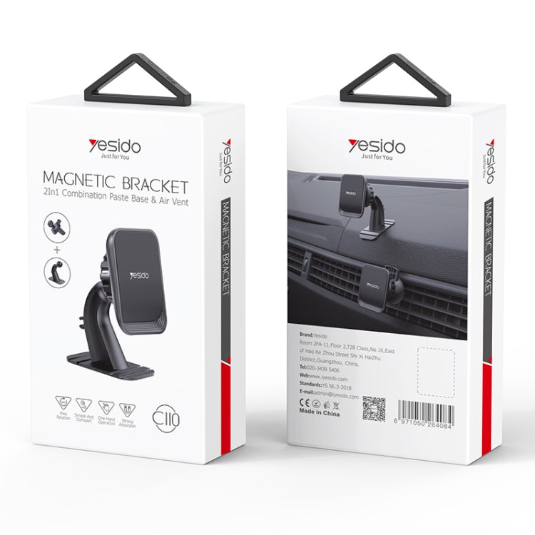 Yesido C110 Car Center Console Paste Magsafe Magnetic Phone Bracket(Black)
