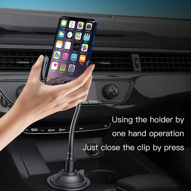Yesido C112 Universal Car Water Cup Holder Telescopic Hose Phone Holder(Black)