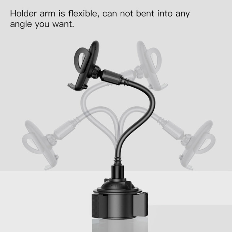 Yesido C112 Universal Car Water Cup Holder Telescopic Hose Phone Holder(Black)