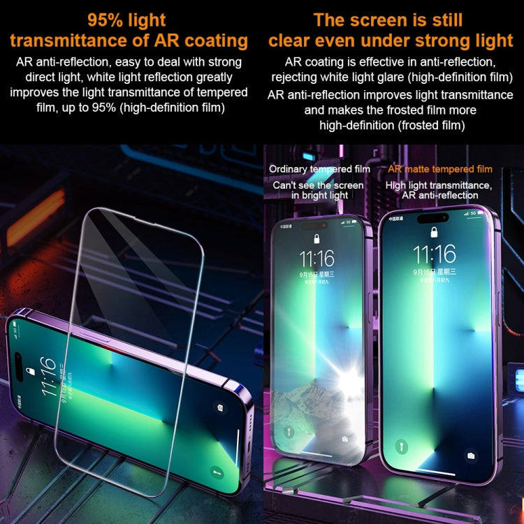 For iPhone 14 WK WTP-069 King Kong Vacha 9D Curved AR HD Tempered Glass Film(Black)